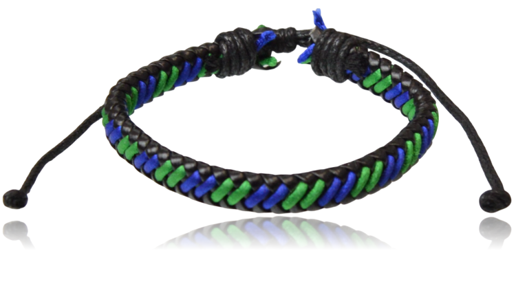 Bransoletka rzemienia, eko skóry i sznurka unisex