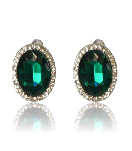 Klipsy „Emerald Glow” – Królewski Szmaragd i Blask Cyrkonii