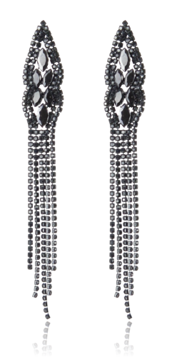 Kolczyki kaskadowe z czarnych cyrkonii