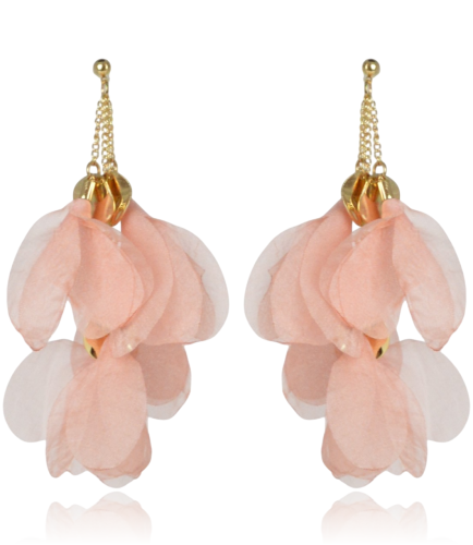 Kolczyki „Łososiowa Bryza” – Złoto i Kaskada Tkaniny