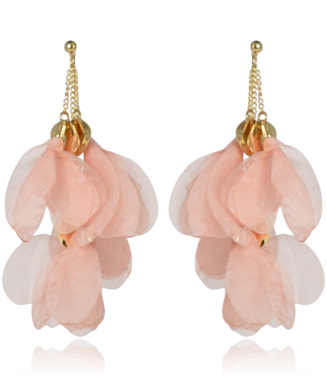 Kolczyki „Łososiowa Bryza” – Złoto i Kaskada Tkaniny