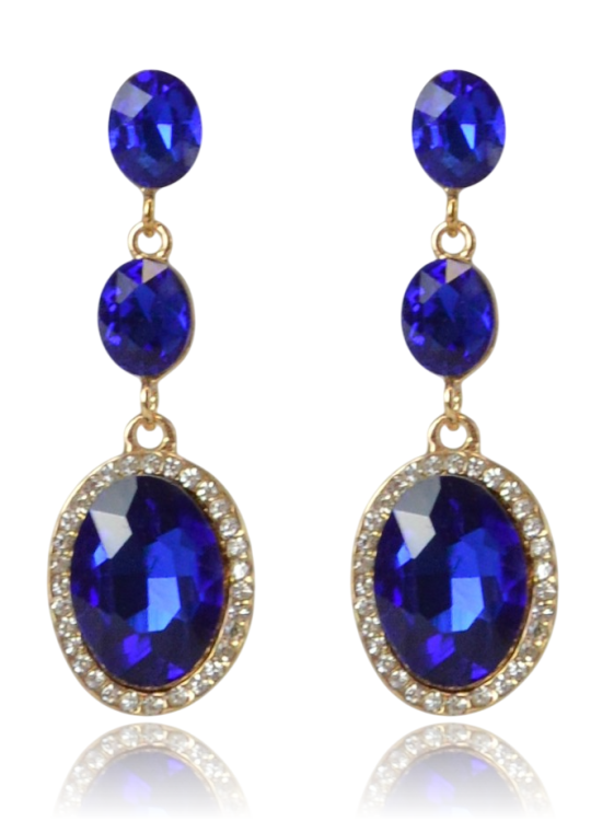 Kolczyki z szafirowymi oczkami w złotej oprawie