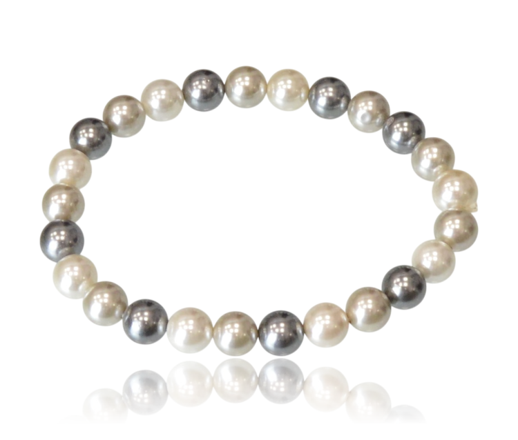 Bransoletka z pereł Majorka 8 mm w trzech odcieniach