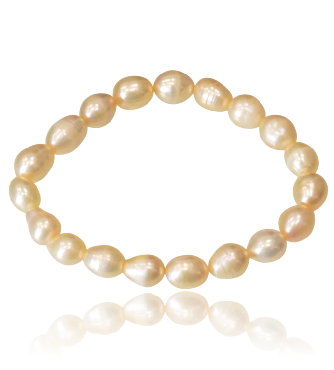 Bransoletka „Peach Pearl” – Naturalne Perły Rzeczne