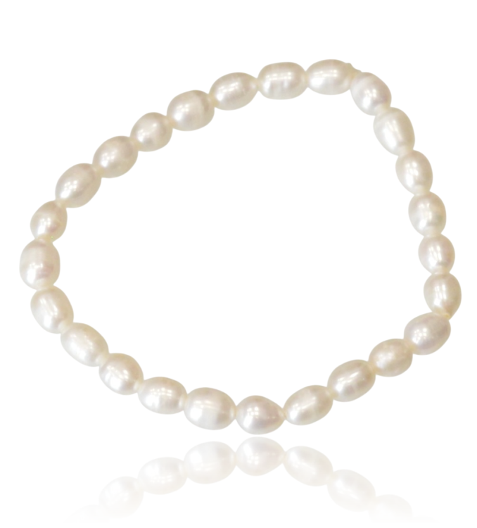Bransoletka „Luminous Pearl” – Naturalne Perły Rzeczne 6 mm