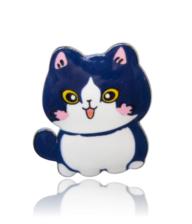 Mini broszka kotek granatowy