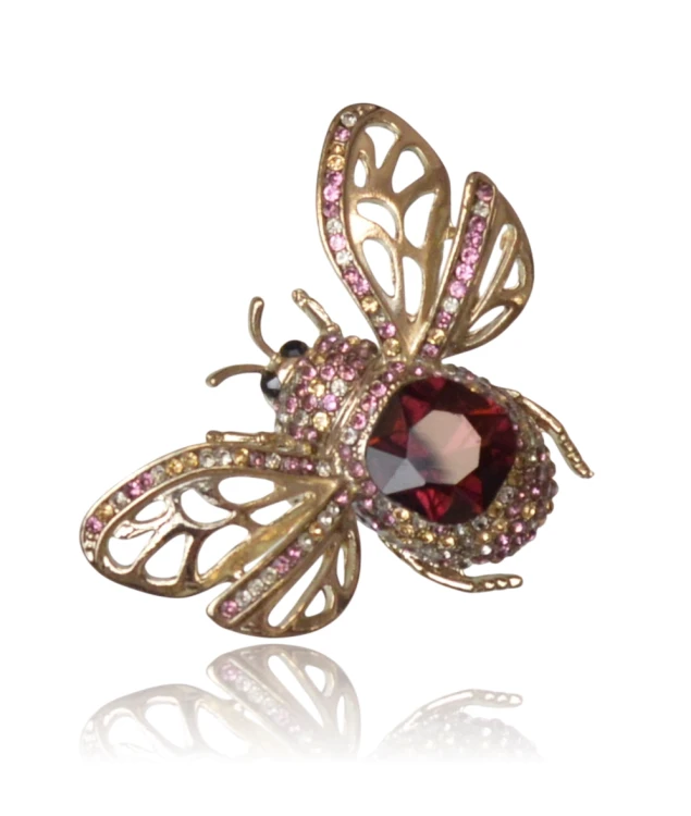 Broszka owad wysadzana cyrkoniami