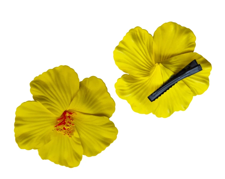 Spinka do włosów kwiat hawajski Hibiskus Żółty