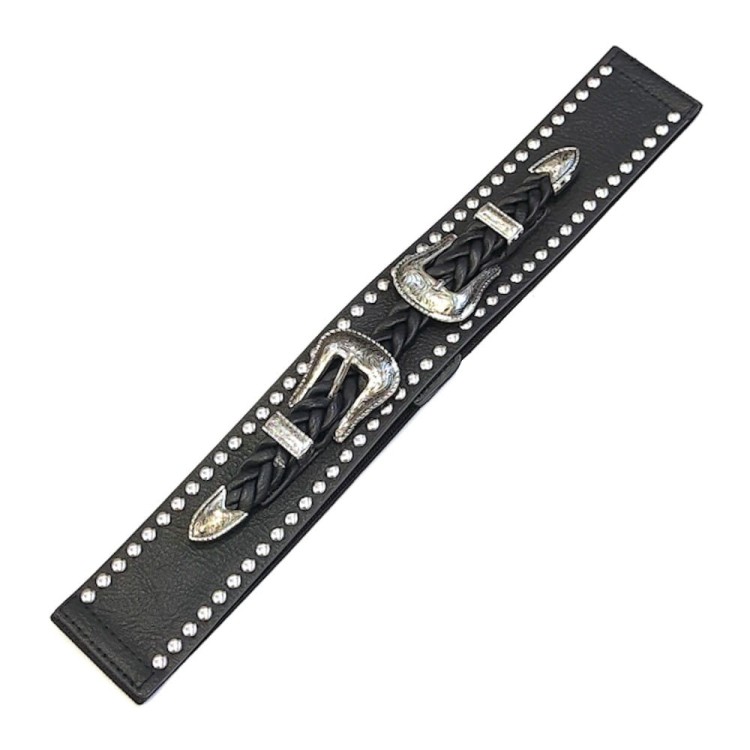 Pasek na gumie elastyczny w stylu kowbojskim