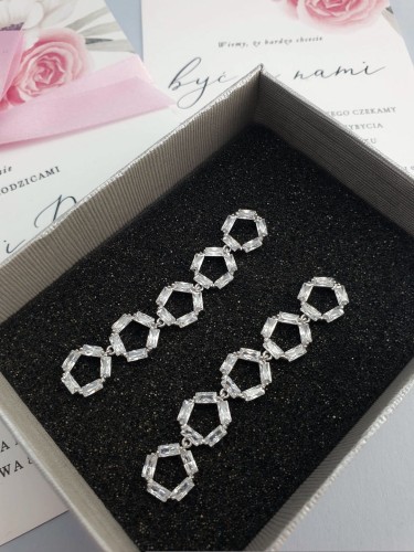 Kolczyki Round Drop Silver