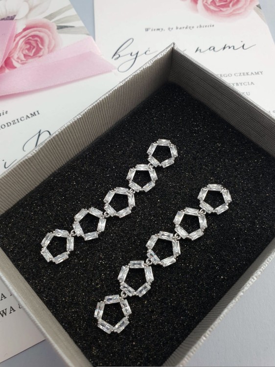 Kolczyki Round Drop Silver