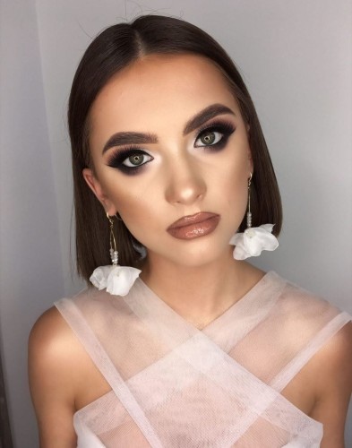 Kolczyki materiałowe na złotej łezce białe