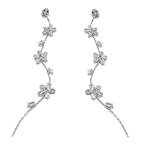 Kolczyki Delicate Flower silver