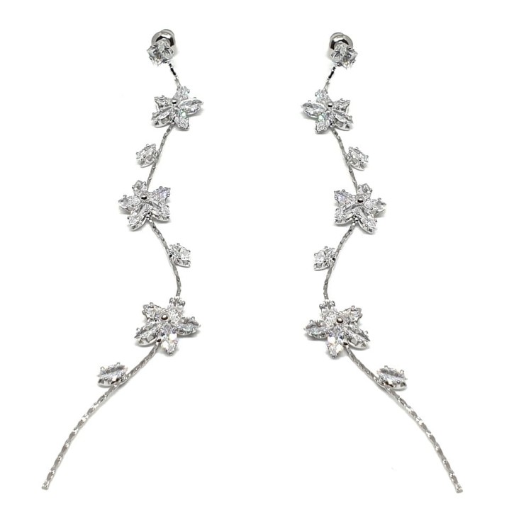 Kolczyki Delicate Flower silver