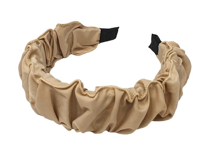Marszczona opaska do włosów z obszyciem