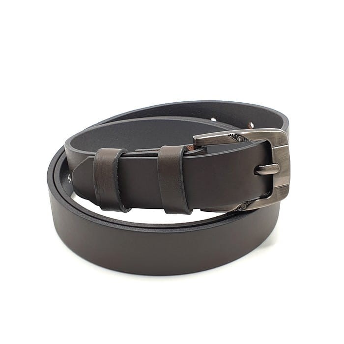 Pasek skórzany średni ciemnoszary 85 cm