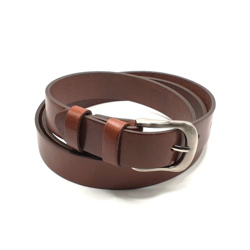 Pasek skórzany średni brązowy 100 cm