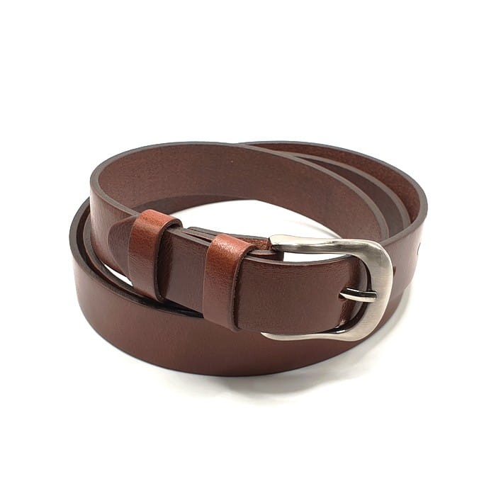 Pasek skórzany średni brązowy 100 cm