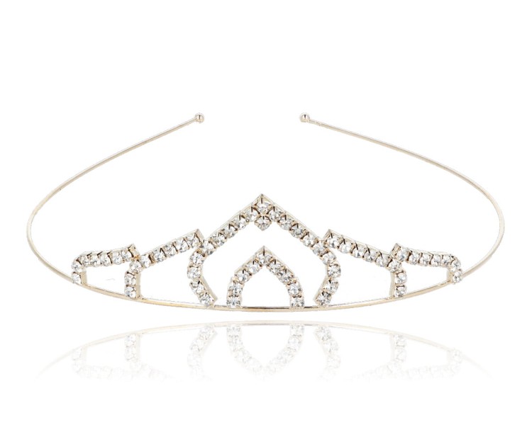 Diadem tiara w kolorze złotym