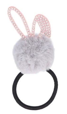 Gumka szary pompon z uszkami