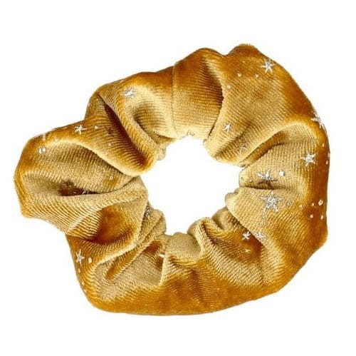 Aksamitka musztardowa ze złotymi gwiazdkami