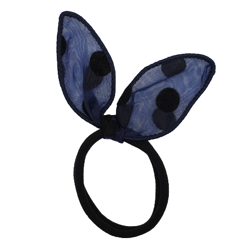 Gumka z tiulowymi uszami w kropki