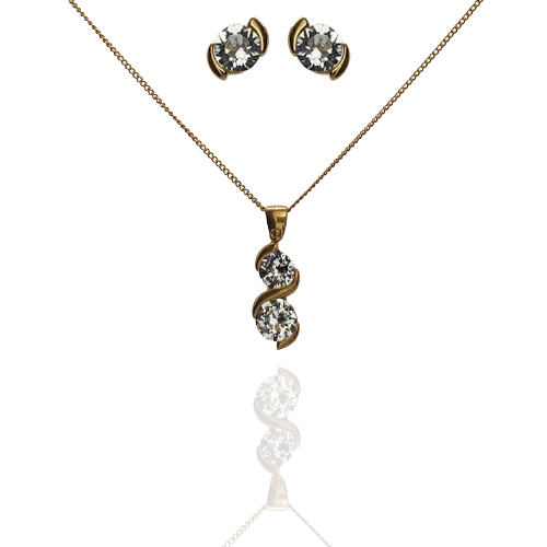 Komplet 2-częściowy Colibra 7996Au Crystal