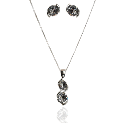 Komplet 2-częściowy Colibra 7996Ag Crystal