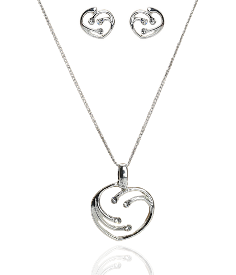 Komplet 2-częściowy Colibra serce 9046Ag Swarovski