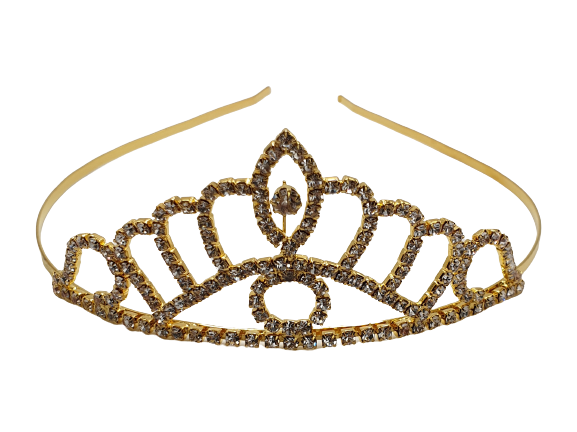 Diadem tiara w kolorze złotym