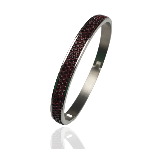 Bransoletka typu bangle bordo