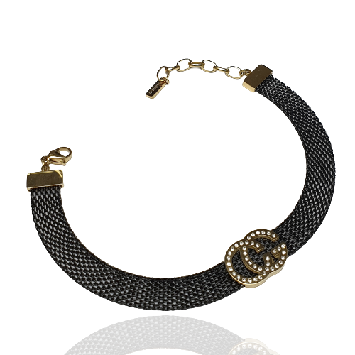 Bransoletka typu mesh czarna