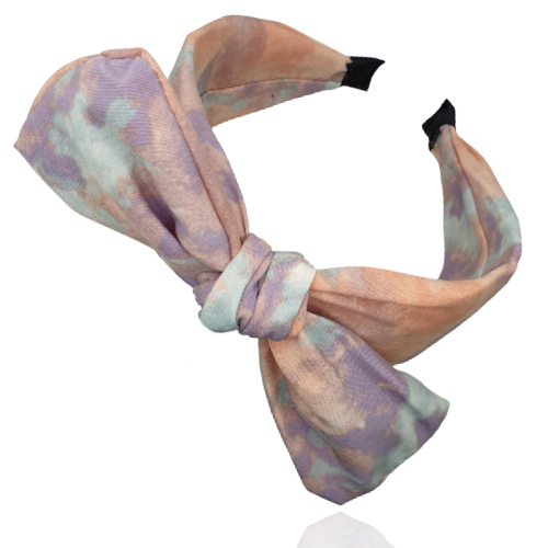 Opaska do włosów z kokardą WATERCOLOR