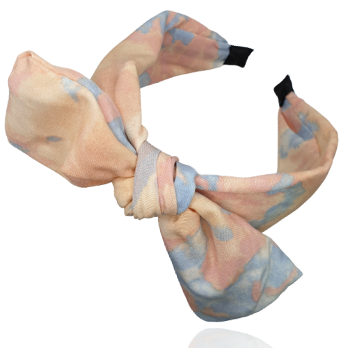 Opaska do włosów z kokardą WATERCOLOR