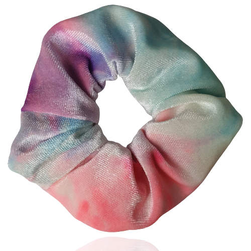 Aksamitka gumka do włosów pastelowe ombre