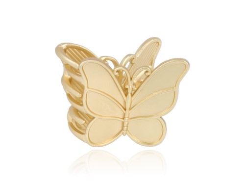 Spinka do włosów szczęka metalowa motyl złoty