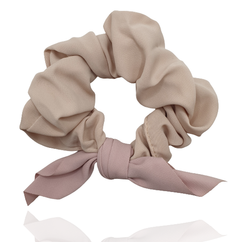 Gumka do włosów scrunchie z wiązaną kokardą