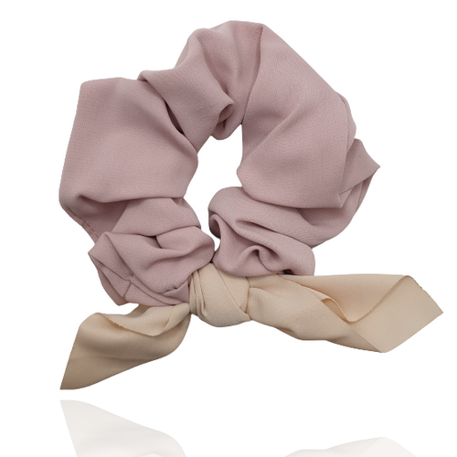 Gumka do włosów scrunchie z wiązaną kokardą