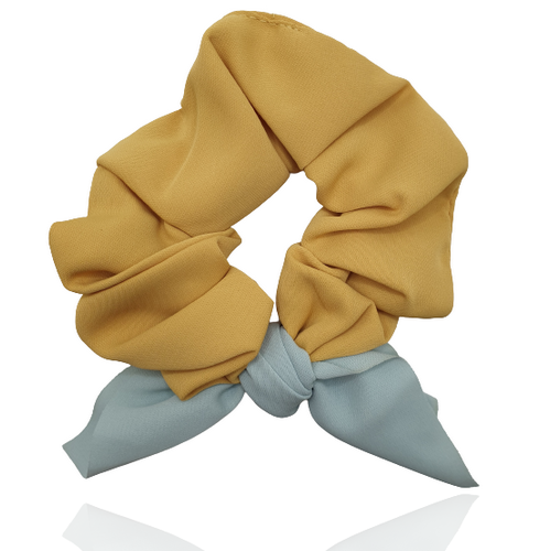 Gumka do włosów scrunchie z wiązaną kokardą