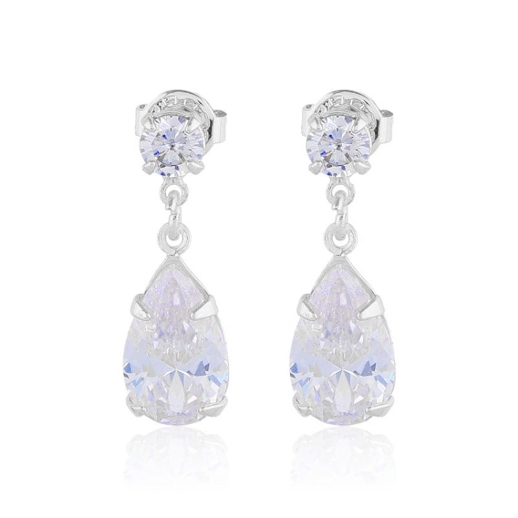 Kolczyki łezki z czeskich cyrkonii