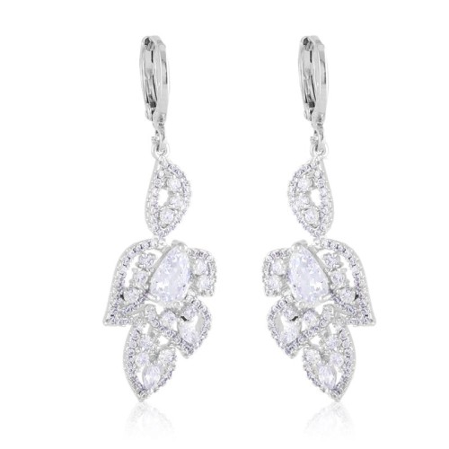 Kolczyki na angielskim zapięciu miedź rodowana