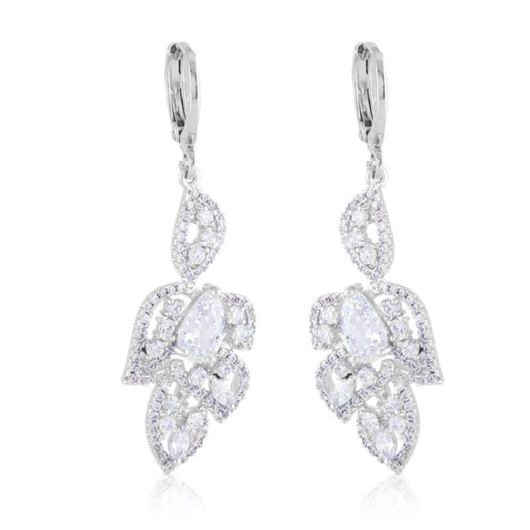 Kolczyki na angielskim zapięciu miedź rodowana