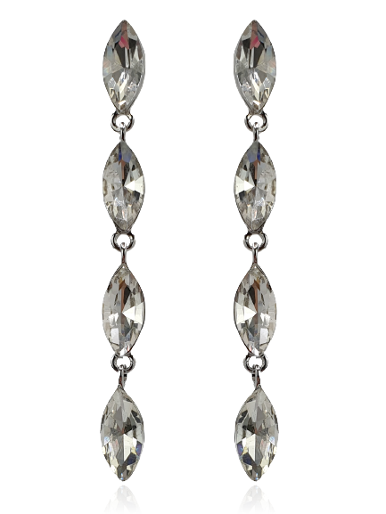 Kolczyki wiszące łezki srebrne