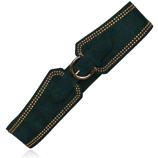 Pasek na gumie elastyczny gorsetowy imitacja zamszu