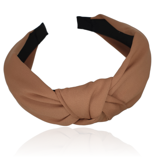 Opaska z supełkiem karmel