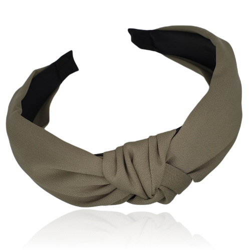 Opaska z supełkiem khaki