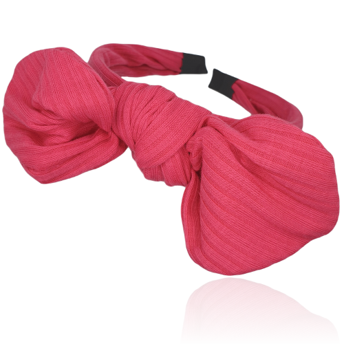 Opaska do włosów prążek z kokardką PIN UP