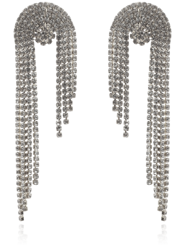 Kolczyki kaskadowe z cyrkonii srebrne