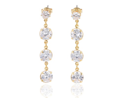 Kolczyki wiszące Zircon Gold