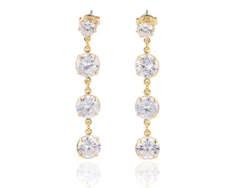 Kolczyki wiszące Zircon Gold